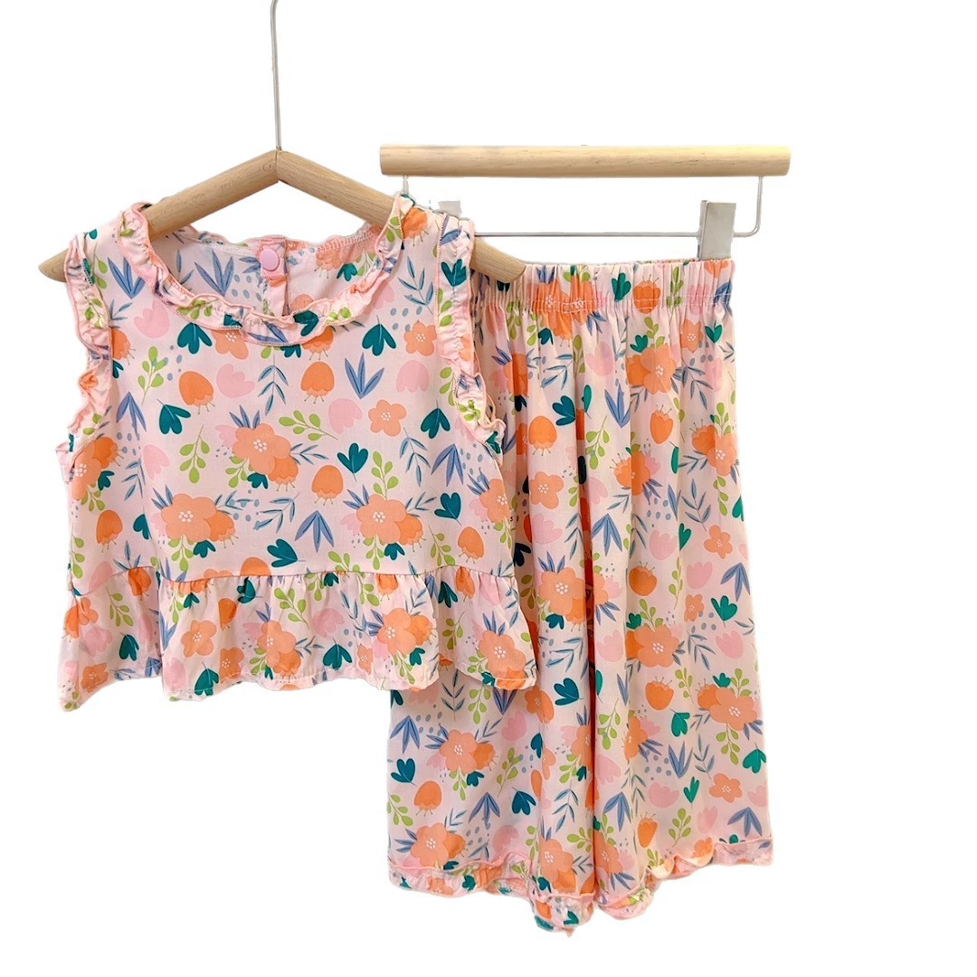 Summer thin set, floral print, 2025 years