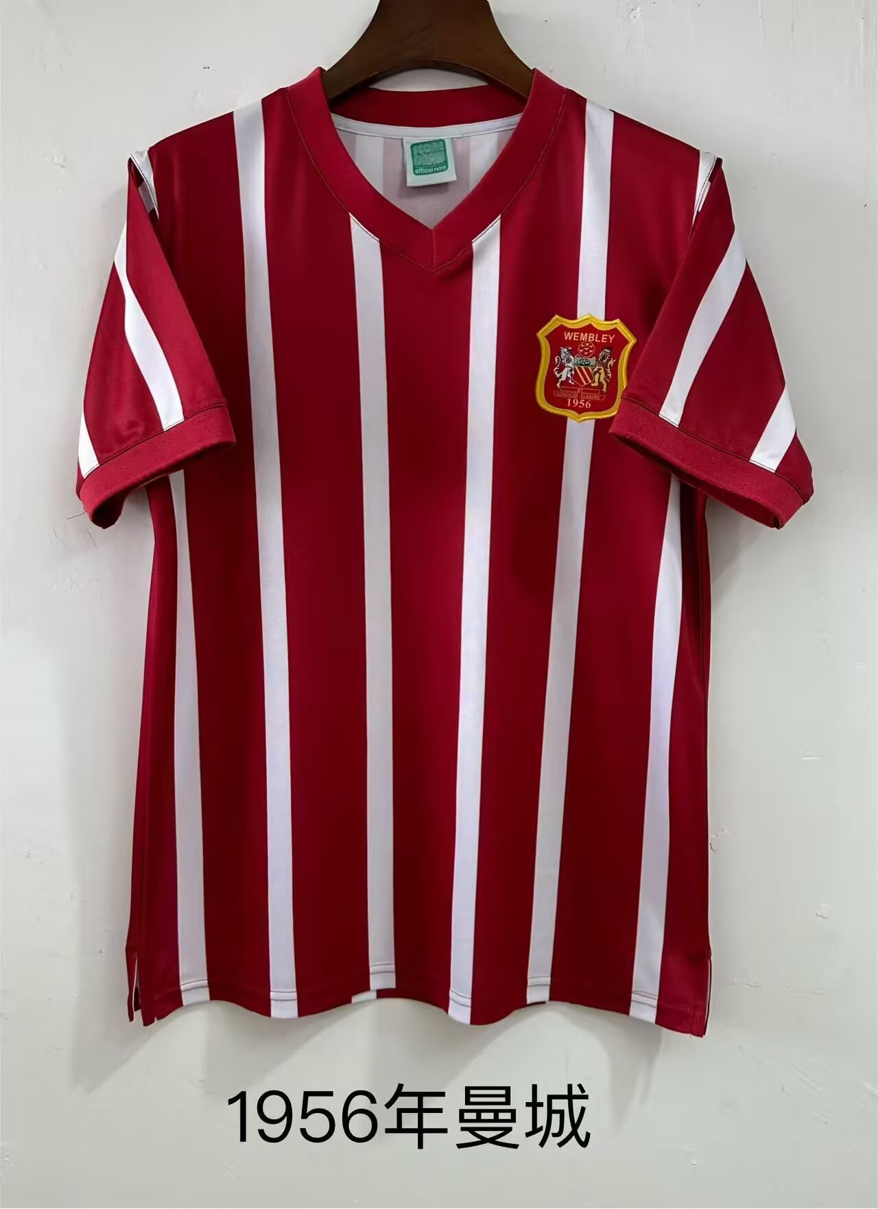 Score Draw x Manchester City Retro 1956 FA Cup Final Away Jersey Maroon/White