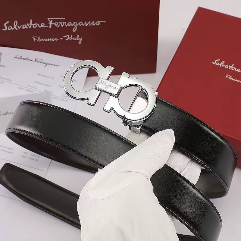 Plain silver buckle [clip buckle-gift box] / 105cm