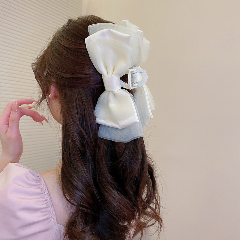 Women's Sweet Bow Knot Arylic Alloy Cloth Hair Clip Hair Claws display picture 14