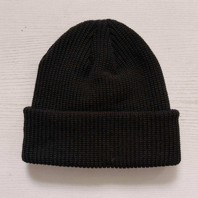 Unisex Autumn and Winter Warm Knitted Hat, Thick Coarse-Textured Solid Color Wool Hat, Export Printed Logo Hat Unisex Autumn and Winter Warm Knitted Hat, Thick Coarse-Textured Solid Color Wool Hat, Export Printed Logo Hat