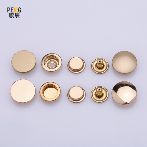 Wholesale metal four-in-one flat curved surface panel round 501/503/831/633 down jacket buttons