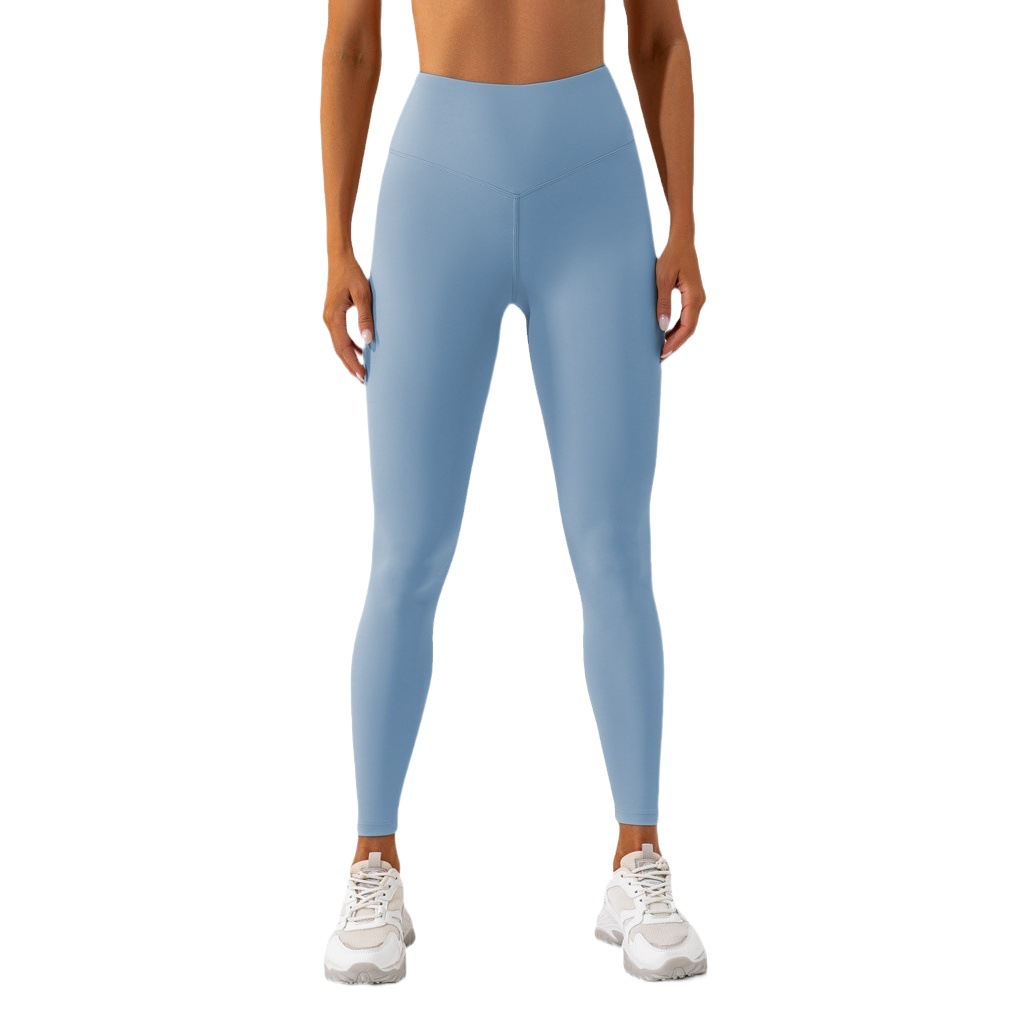 Pantalones de yoga estilo Lulu europeos y americanos para mujer, sensación de piel desnuda, transpirables, de secado rápido, realzan los glúteos, para correr, entrenar, ajustados, deportivos y adelgazantes.