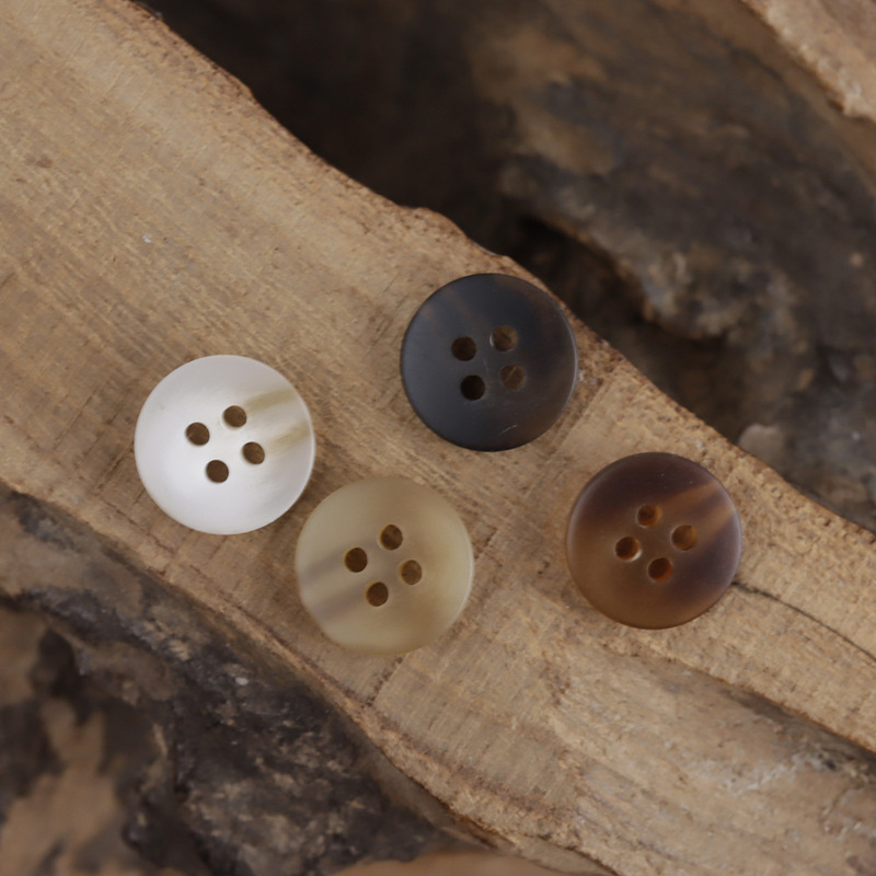 Flat White Coffee Japanese Casual Shirt Resin Button Black Khaki Artistic Shirt Button Button Flat White Coffee Japanese Casual Shirt Resin Button Black Khaki Artistic Shirt Button Button