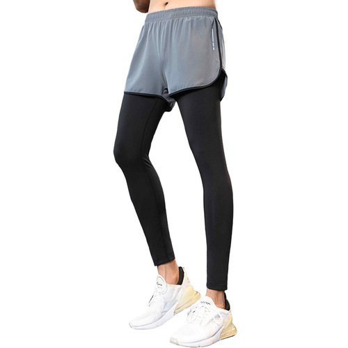 Spring and autumn running sports tights men's basketball trousers track and field training high elastic trousers quick-drying fitness leggings