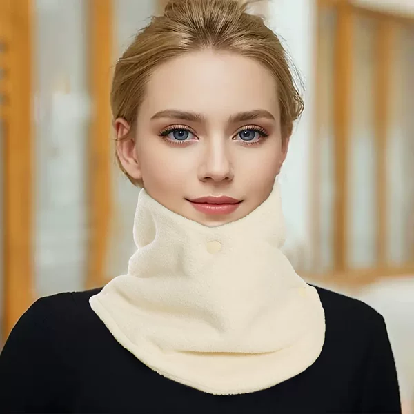 [double-layer fleece-lined] autumn and winter plush ins style high color value neck collar warm cold cute Joker scarf