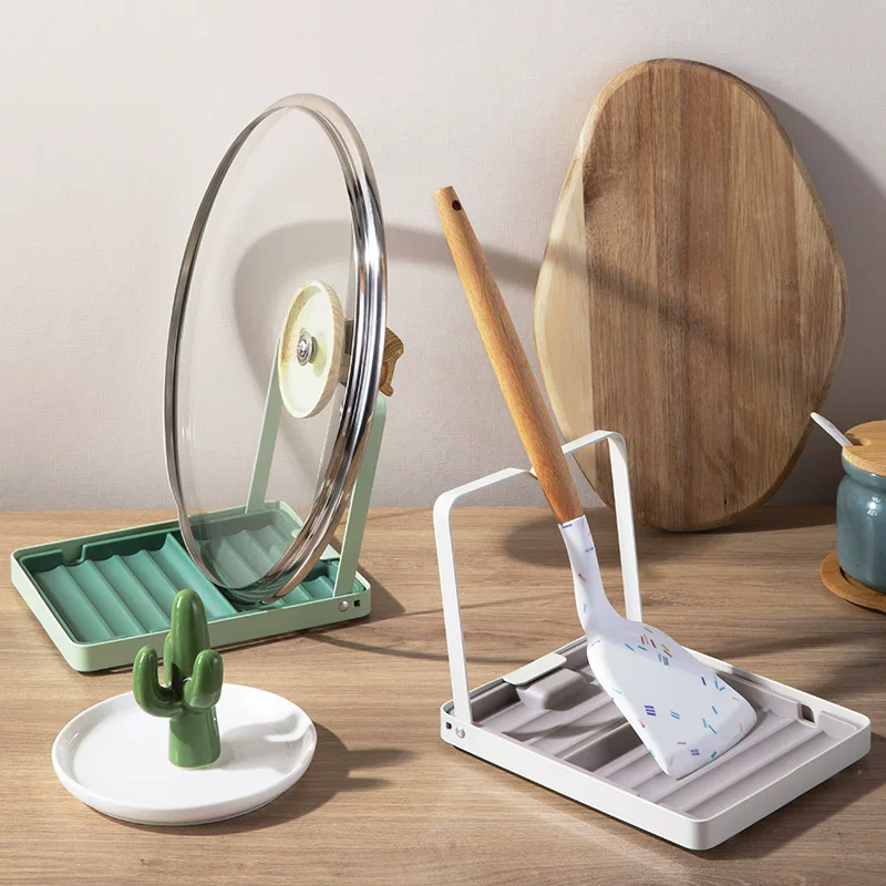 Autonomous design wall -mounted spatula pot covering shelf cross -border kitchen table placed sitting storage shelf