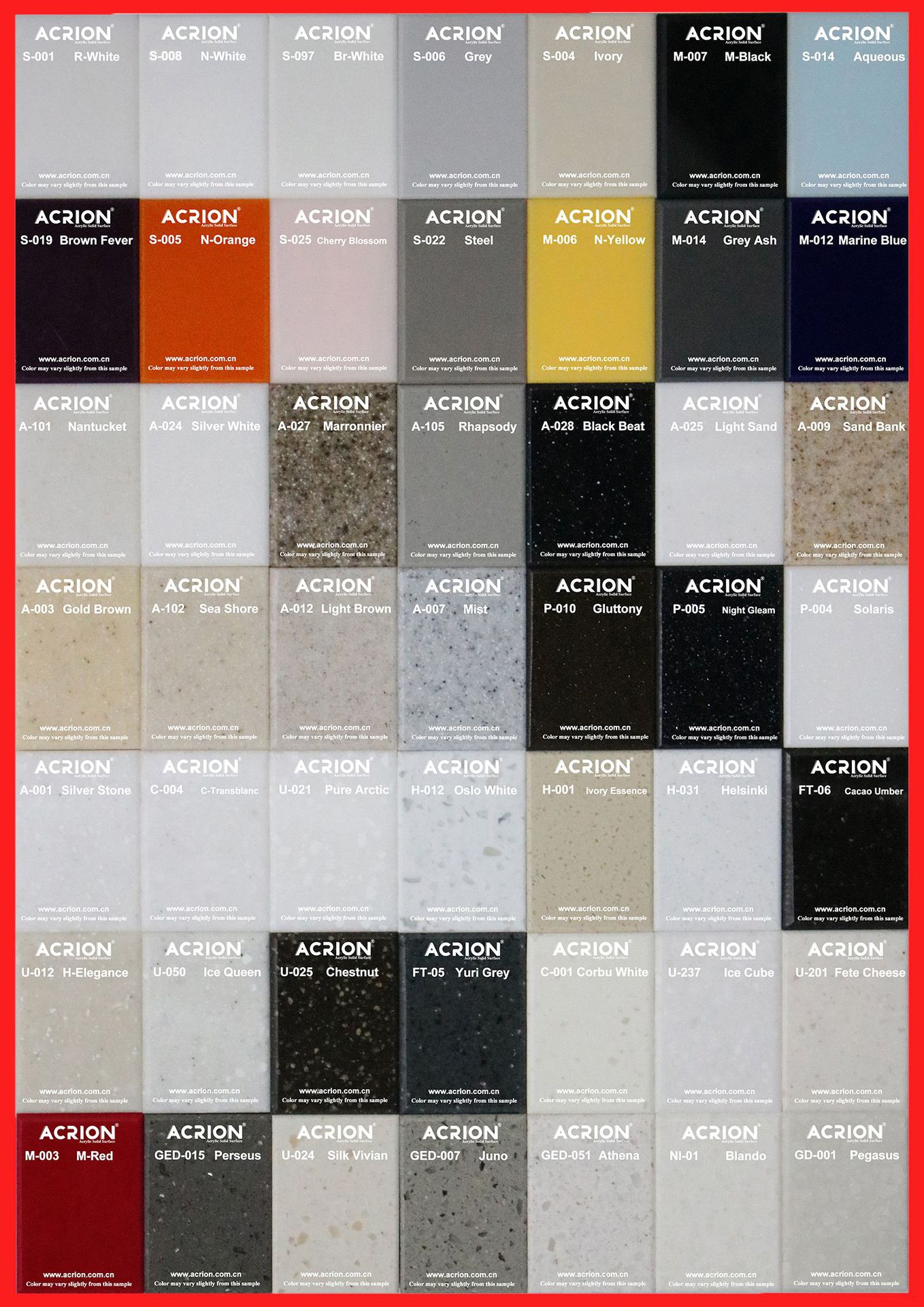 Acrion swatch actual photoshot