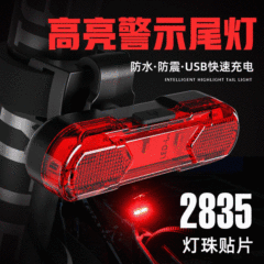 2020 Model Bicycle Rear Light with High Brightness Waterproof Shockproof Charging Function USB Rear Light with Rotatable Design