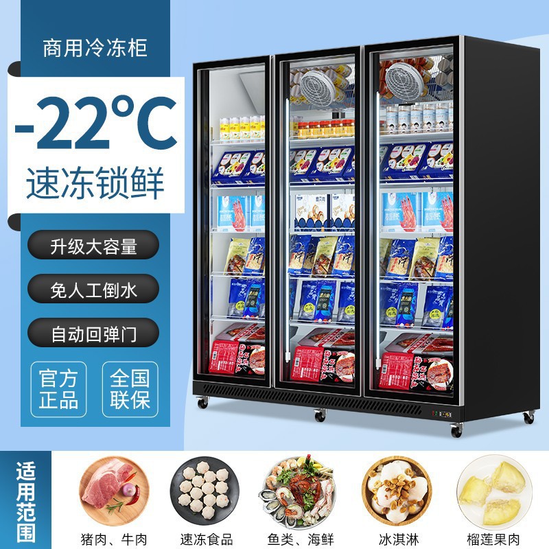 朗洛琳冷冻展示柜商用冰柜立式食品冻品低温速度柜冰淇淋超市冰箱