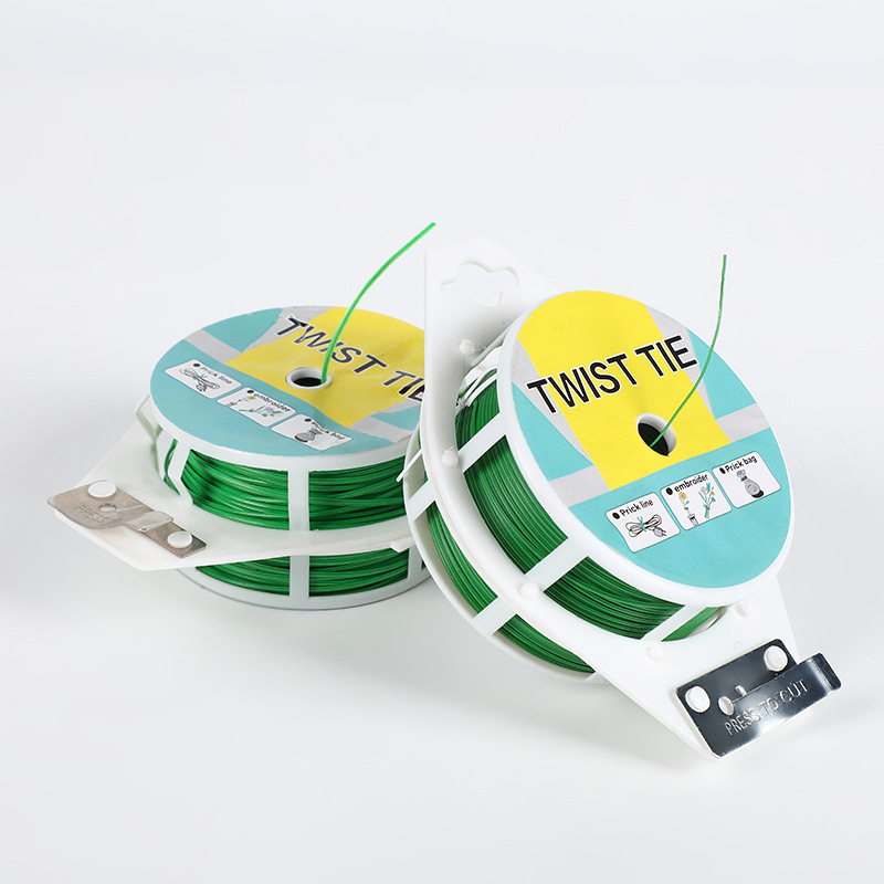 外贸吸塑园艺扎带扎丝植物卡扣捆绑扎绳铁丝包塑园林连接扎线配件 4