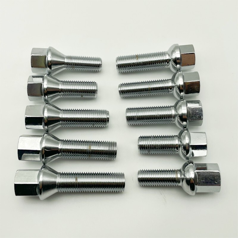 Suitable for Mercedes-Benz, BMW, Volkswagen, Audi, spherical cone extension screw modified tire screw, automobile wheel bolt