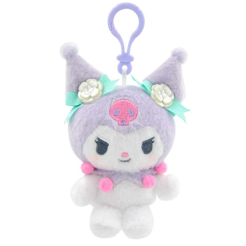 Плюшевый кулон Sanrio Hello Kitty, лицензионный талисман для сумки, плюшевый брелок, случайный цвет