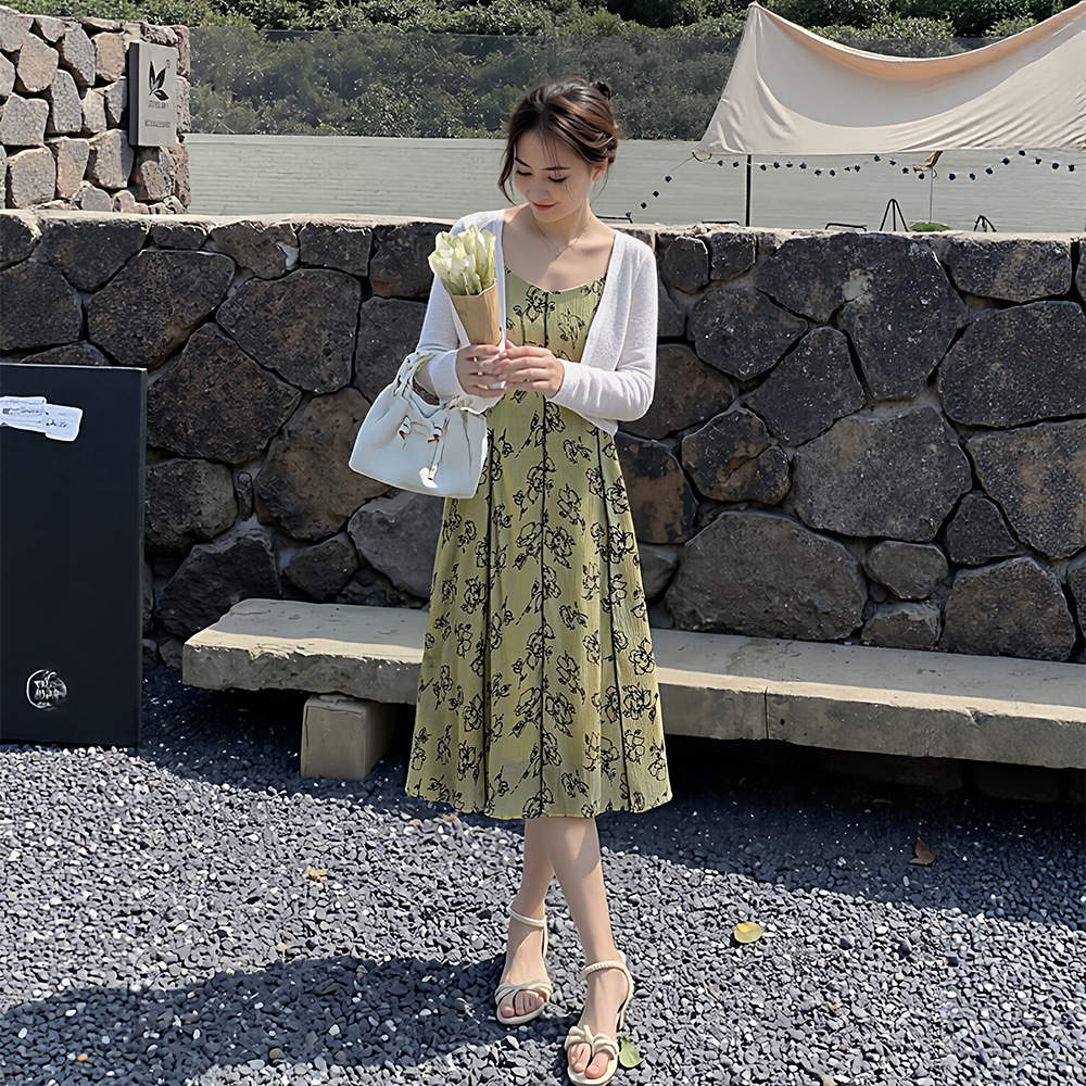 60-150kg Plus-Size Women's Cardigan and Slip Dress Set, New Spring/Autumn 2026 Style for Slightly Chubby and Petite Women