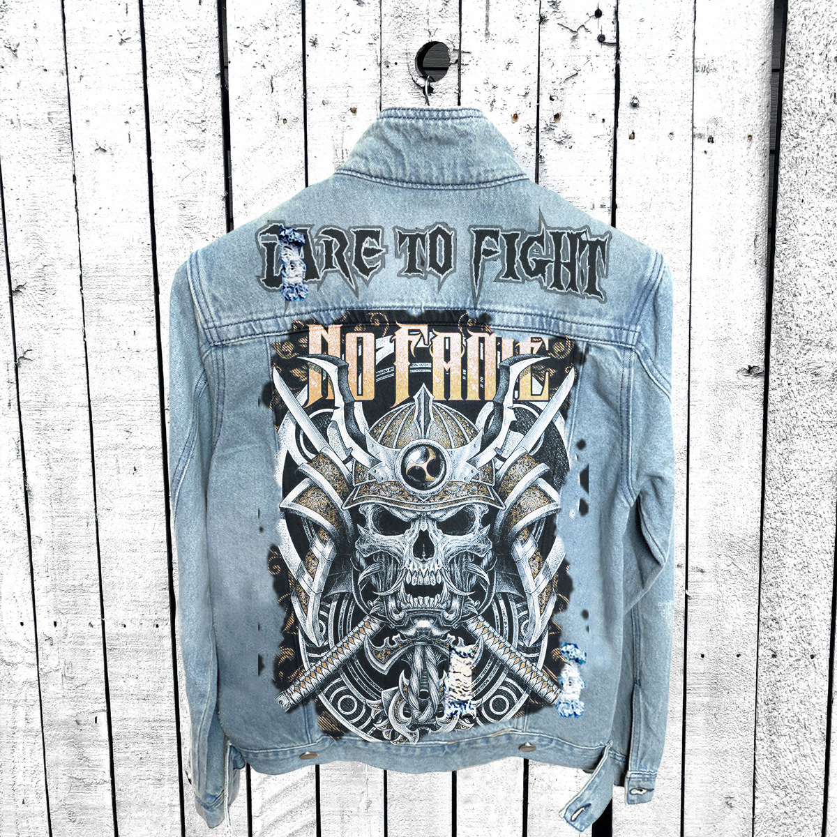 Men's Denim Jacket Round Neck Casual Printed Jacket For Autumn_voghion.com