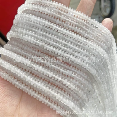 Zərgərlik ara hissələri Powder Crystal Abacus Beads Picture - natural-white-jade-24mm