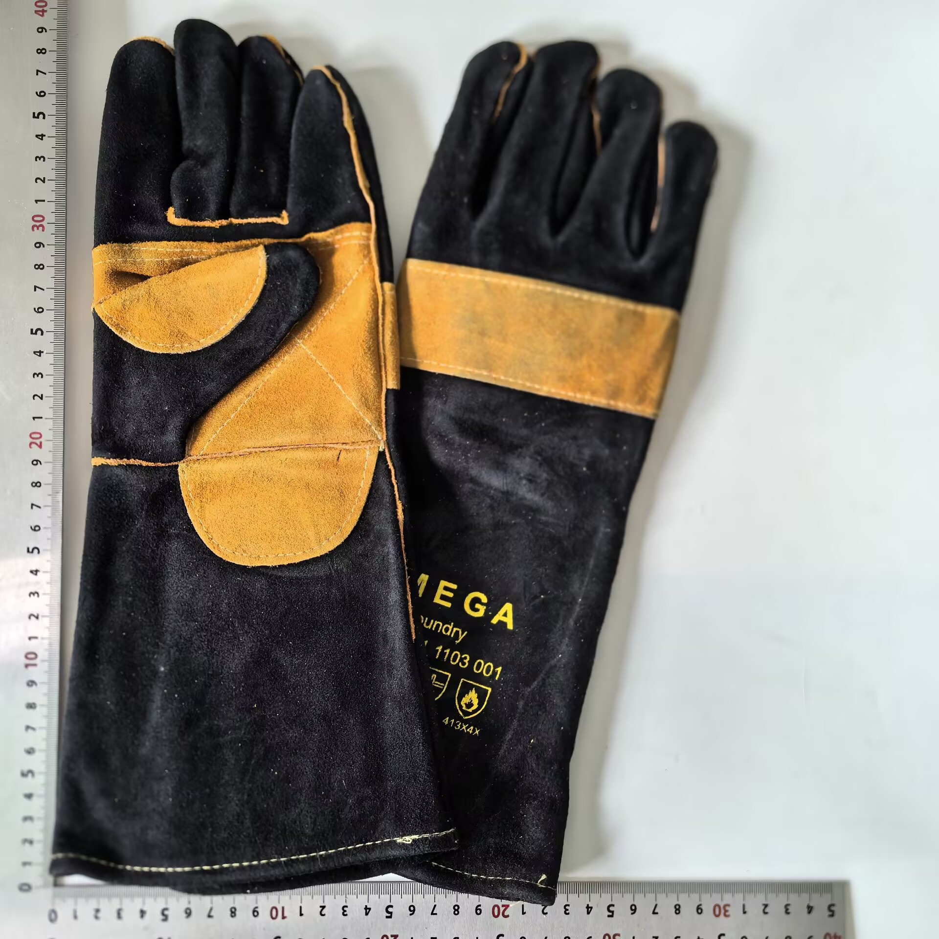 Guantes a prueba de mordeduras para mascotas, guantes de protección contra el calor para soldadura, resistentes a los arañazos, de cuero completo, de 60CM de longitud extendida image 26