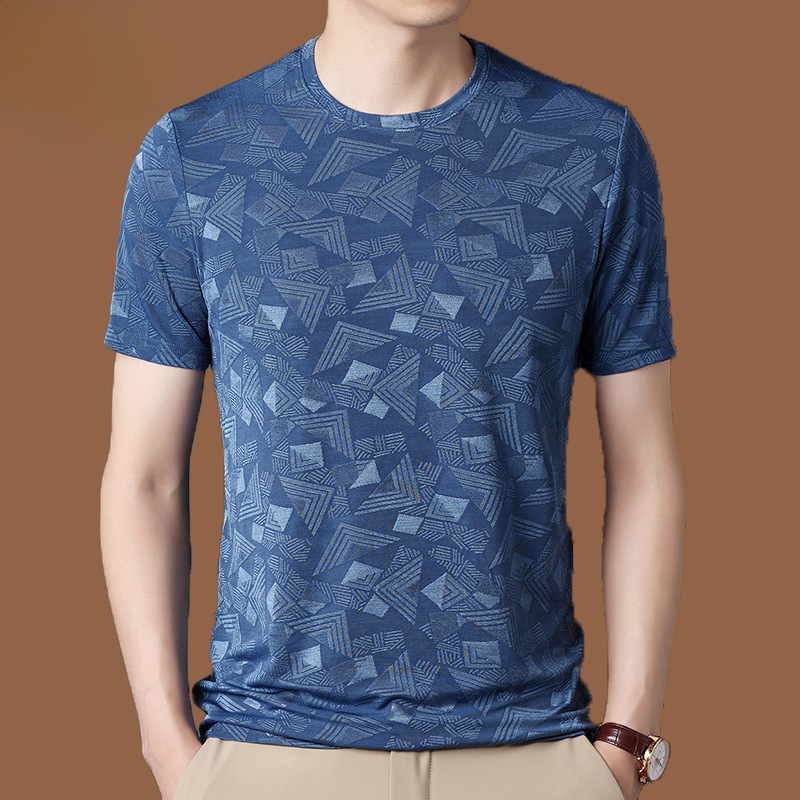 Source Manufacturer Ice Silk Short-Sleeved Men's T-Shirt Summer Thin New Style Loose Cool Quick-Drying Sports T-Shirt Men's Trendy Source Manufacturer Ice Silk Short-Sleeved Men's T-Shirt Summer Thin New Style Loose Cool Quick-Drying Sports T-Shirt Men's Trendy