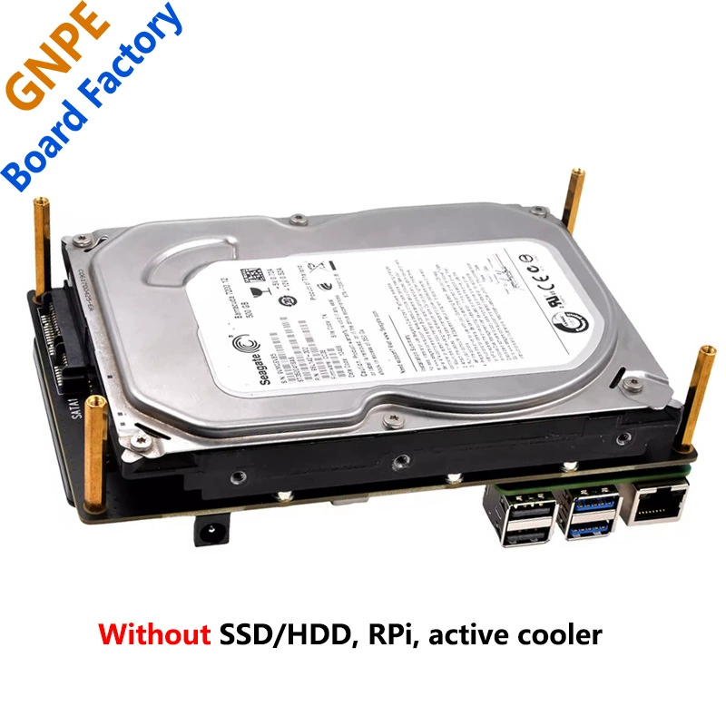 Raspberry Pi 5 X1008 PCIe в SATA, плата расширения интерфейса для двух HDD/SSD