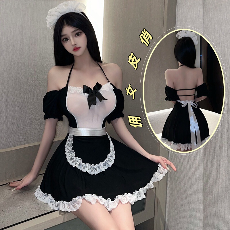 Original Design New Style Sexy Lingerie Sexy Maid Suit No Take-off Passion Uniform Strap Temptation Maid Dress-up Original Design New Style Sexy Lingerie Sexy Maid Suit No Take-off Passion Uniform Strap Temptation Maid Dress-up