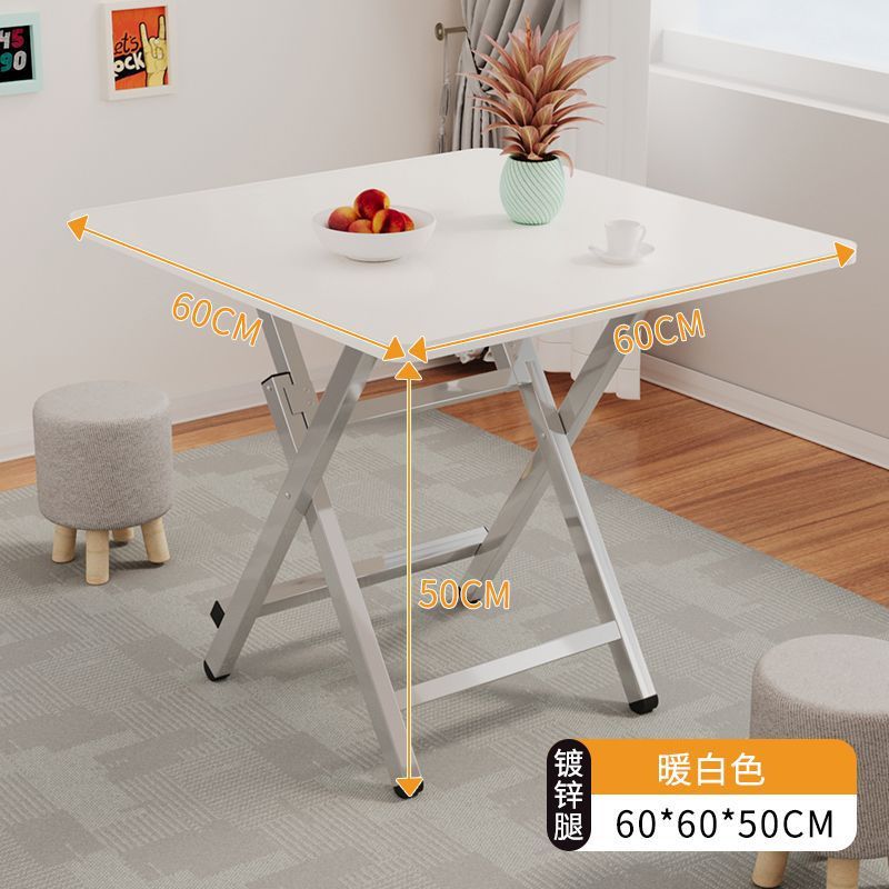 Mesa plegable, mesa de comedor, hogar, mesa de comedor simple multifuncional, casa de alquiler, puesto portátil al aire libre, mesa pequeña para cenar