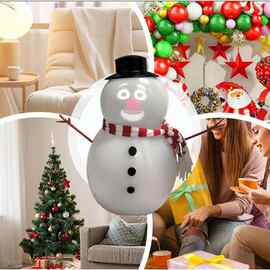 1个 颜色：图片色 材质：塑料 雪人圣诞装饰 雪人雕像 树脂唱歌互