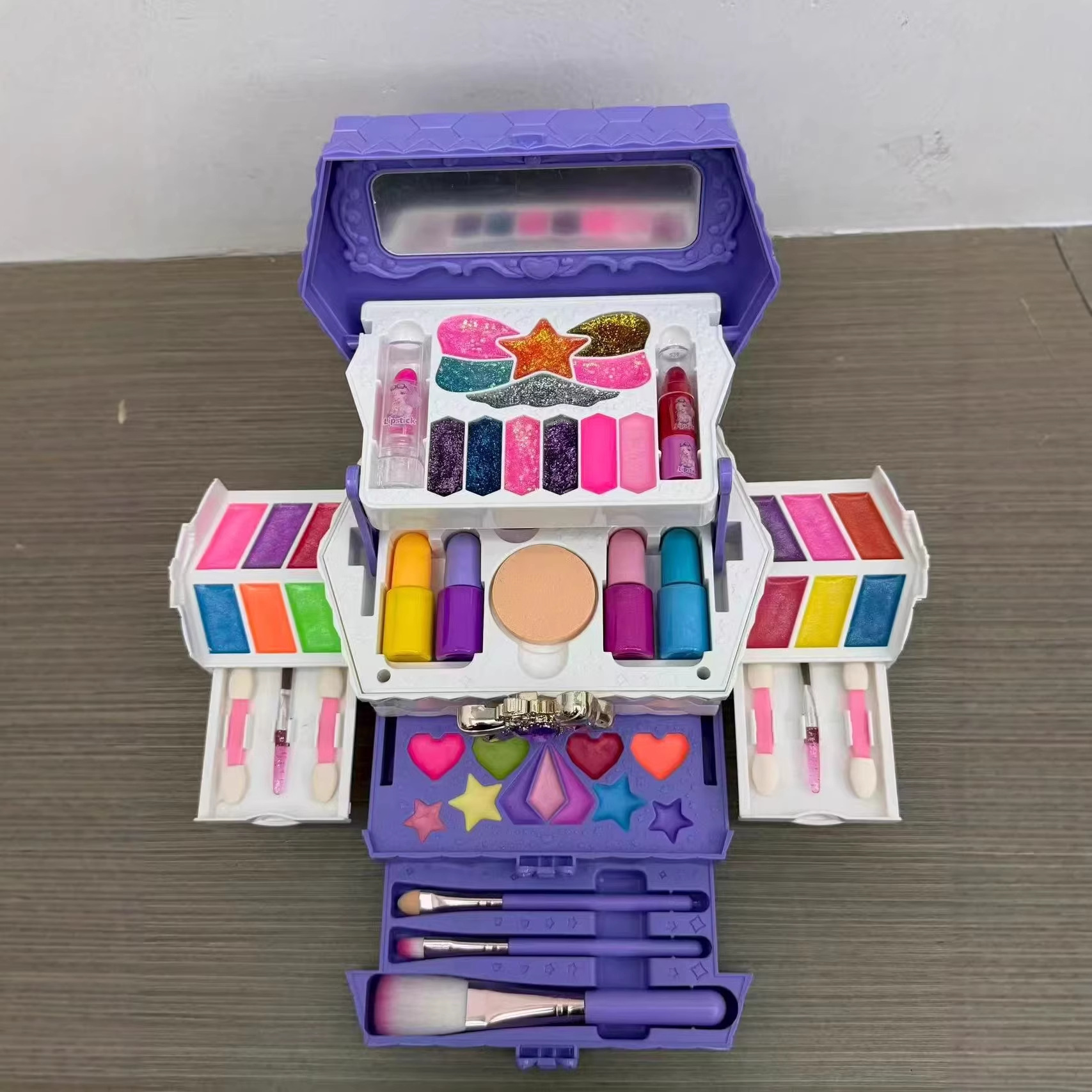 Children's Makeup, Nail Polish, Lipstick, Girls' Makeup Toy Box, Little Girl's Cosmetics Makeup Box, Birthday Gift
