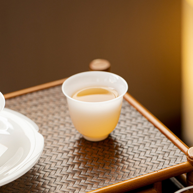 墨己璞玉茶具冰种羊脂玉瓷陶瓷品茗杯小号功夫茶具家用茶杯单杯|undefined