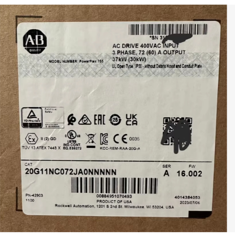 AB罗克韦尔变频器20G11NC072JA0NNNNN