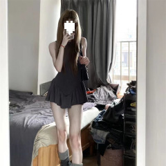 Pure Desire バレエスタイルサスペンダードレス女性の夏の新しいフレンチニッチレトロスリムフィット