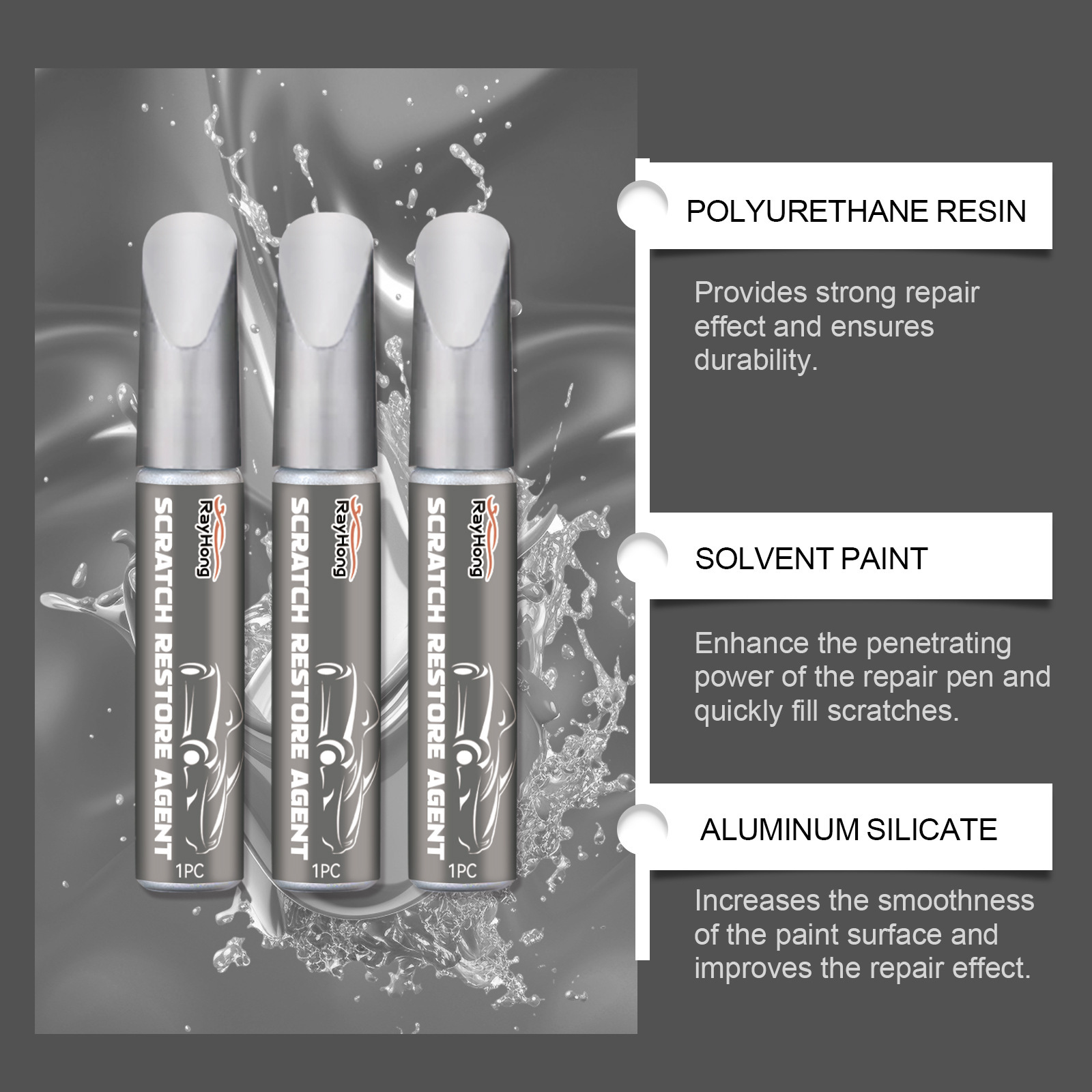 Rayhong Car Scratch Repair Pen Car Scratch Repair Paint Scratch Removal and Repair Touch-Up Pen