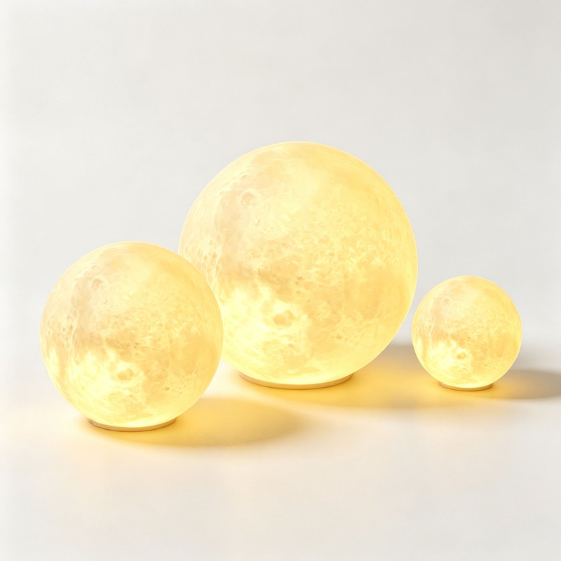 Moon Night Light Creative Planet Lamp Bedroom Bedside Atmosphere Light Ornament with Built-in Button Battery, Popular LED Light Moon Night Light Creative Planet Lamp Bedroom Bedside Atmosphere Light Ornament with Built-in Button Battery, Popular LED Light