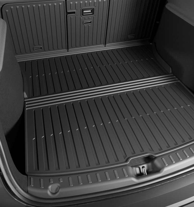 Suitable for Tesla's New Model Y3 Integrated Trunk Mat, Front and Rear Compartment Integrated Mat, Tpe Interior Protection