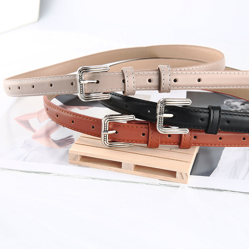 Factory direct supply  new letter pin buckle belt for women, versatile, simple, retro, women's belt, decorative jeans belt