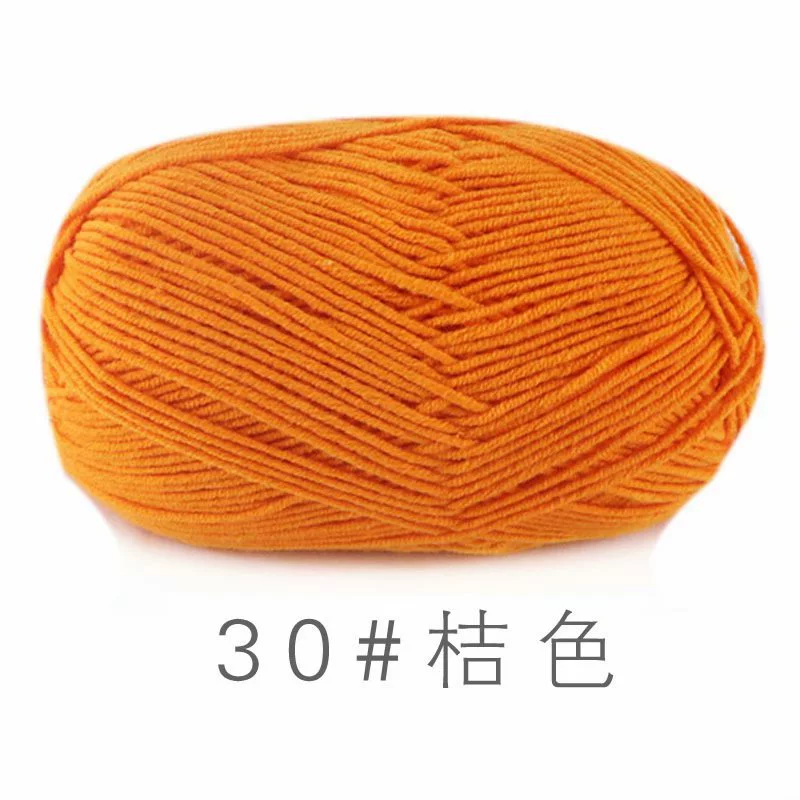Шерстяная пряжа из combed cotton 4-ply, моток 50 г, нитка 2 мм для крючка и вязания, разноцветная