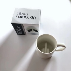 Creative spoof Fake middle finger mug personalized FUCK funny ceramic coffee cup birthday gift