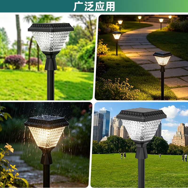 Luces solares para jardín, luces solares impermeables, luces de pilar para el hogar, luces de pared pequeñas para jardín al aire libre, luces para césped y suelo