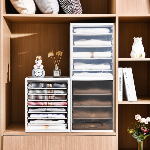 Lazy wardrobe folding board can be pulled out layered partition shirts and pants storage artifact clothes T-shirt folding organizer