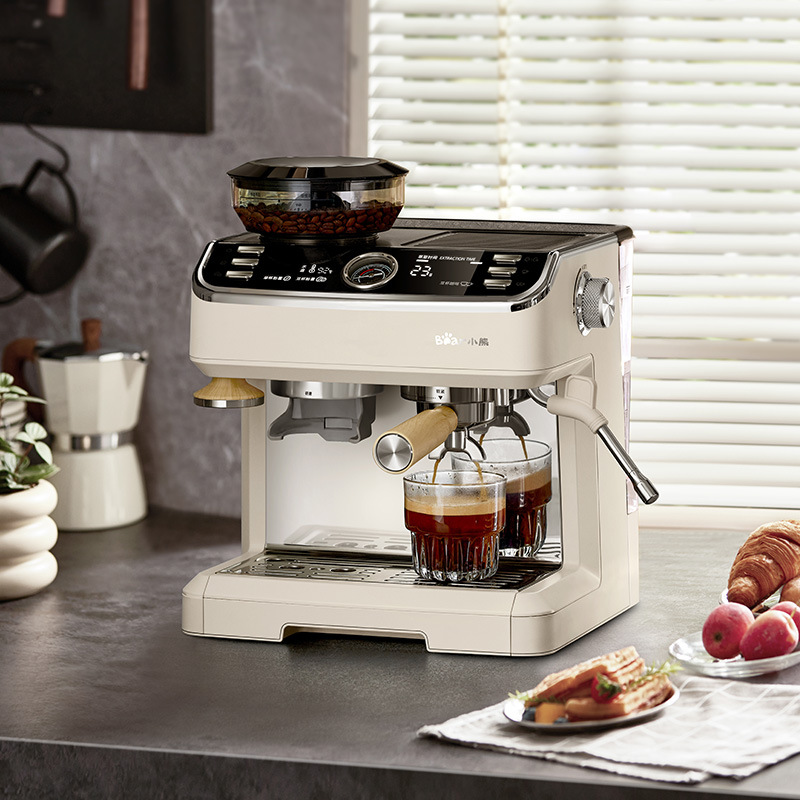 Bear Coffee Machine Intelligent Control extraction Italian household semi-automatic grinding integrated steam milk foam KFJ-E28A5