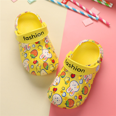 新款夏季可爱卡通草莓沙滩洞洞鞋宝宝小孩凉拖水果儿童凉拖鞋|ms