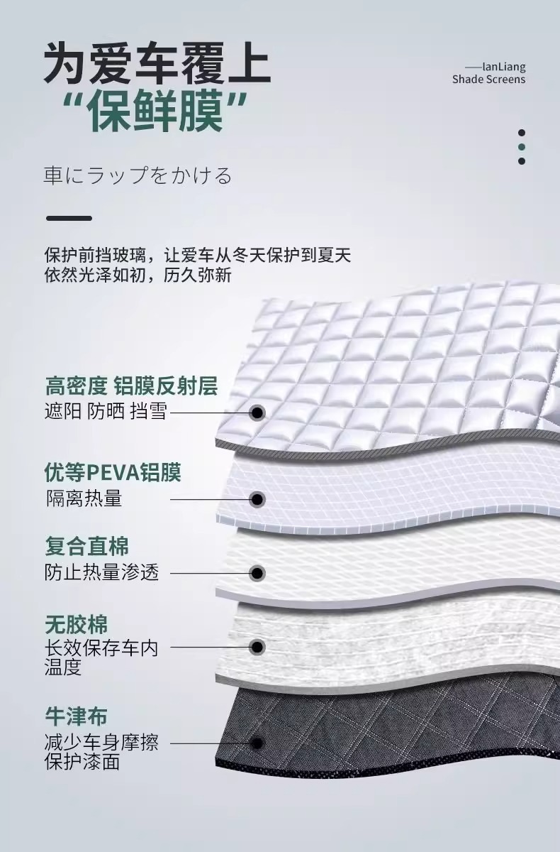 Car sun visor car jacket car cover rain-proof and heat-insulating front windshield winter snow shield anti-freeze half-body cover