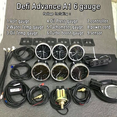 Defi Advance car modified OBD2 meter A1 six-link meter ZD multifunctional N2 LCD racing meter (automobile instrument) - obd-a1-six-small-tables-equipped-with-sensors