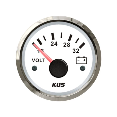 Ships, Cars, and Rvs with – automobile instrument - white-meter-24v