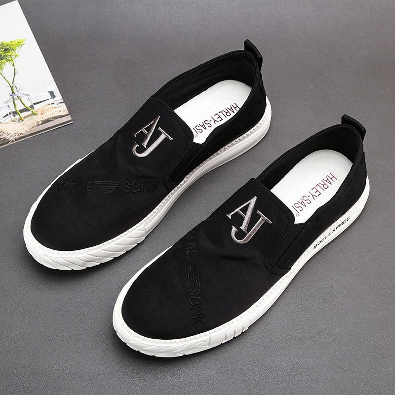 Slip-on men's shoes summer breathable thin fashionable shoes lazy canvas shoes casual sneakers loafers men's ice silk cloth shoes