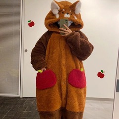 特価!! かわいいアライグマのパジャマ女性の冬の新しいベルベットはサンゴのベルベットの保温家の服のパジャマを厚くした