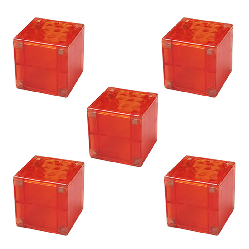 磁力方块 透明红 5PC