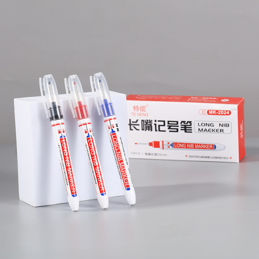 长嘴记号笔深孔木工瓷砖划线用加长定位标记笔工地特殊用途专用笔