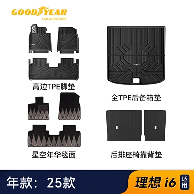 Universal Foot Pad: suitable for the new version of the - high-end-injection-molded-upgraded-versioni6-high-edge-full-tpe-floor-mats-nine-piece-set-starry-night-black