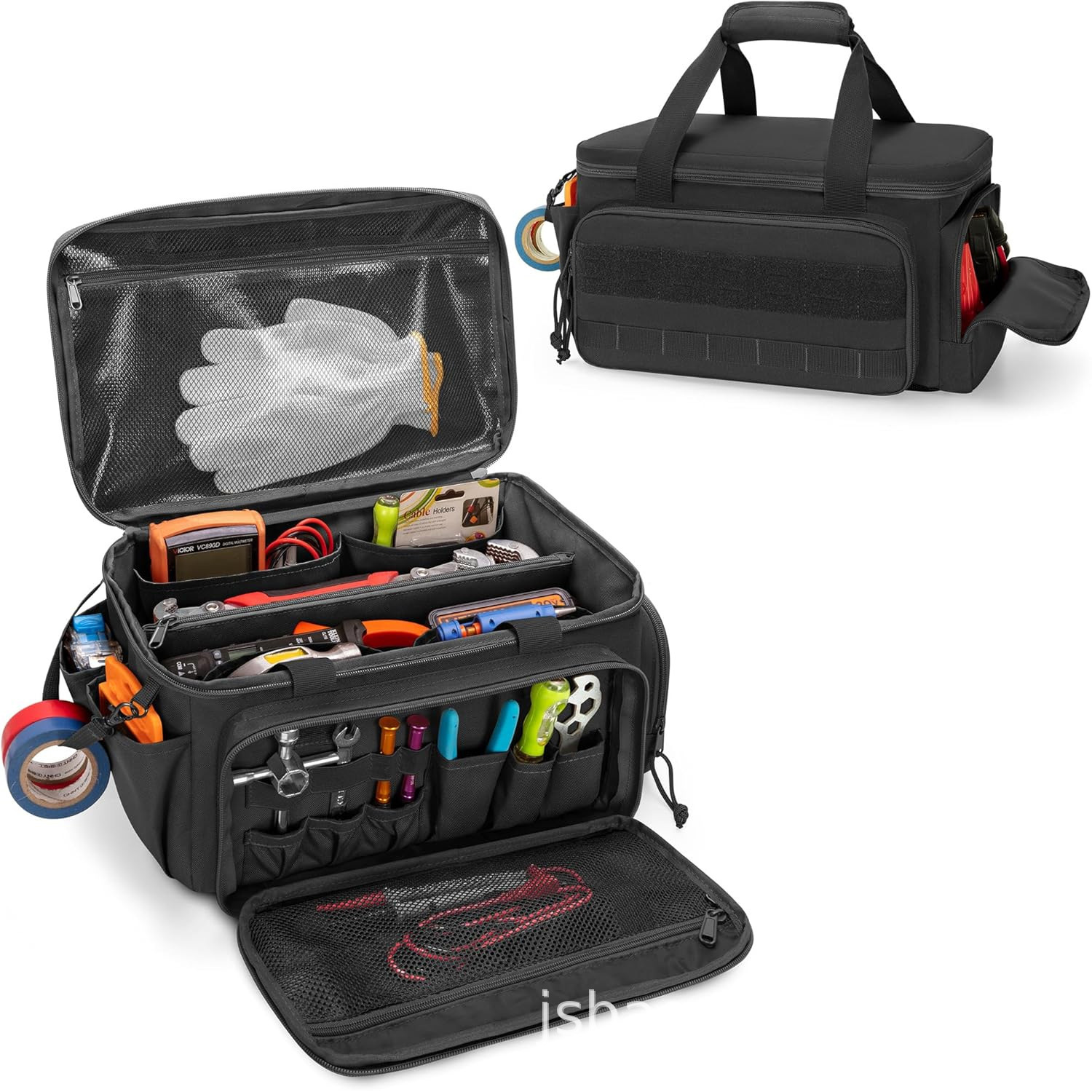 Cross-border in stock new tool storage bag men's hand tools practical storage bag multi-functional work handbag