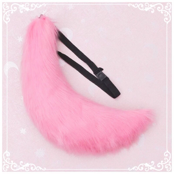 Pink fox tail big size